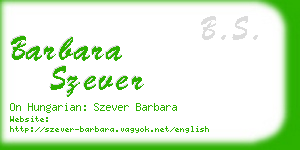 barbara szever business card